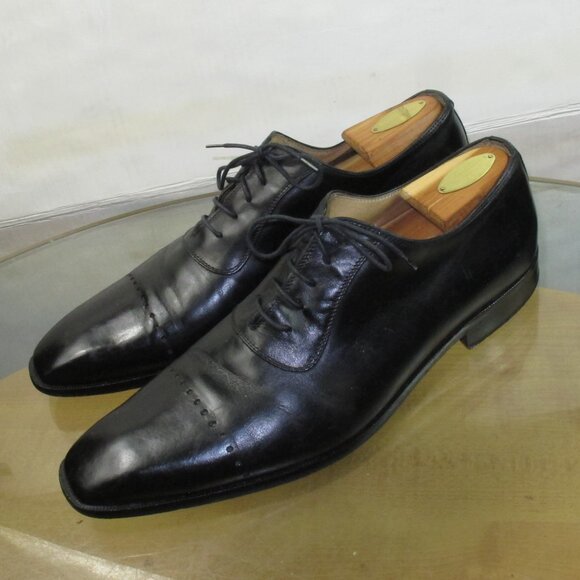 Mercanti Fiorentini  Oxfords Black Leather Made In Italy Men\'s Size 12 main image 8